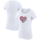 Washington Nationals G-III 4Her by Carl Banks Women's Super-Slim Fit Lightweight Heart Graphic T-Shirt White