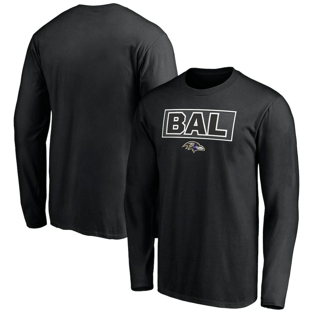 Baltimore Ravens Squad Throwbacks Long Sleeve T-Shirt - Black discount