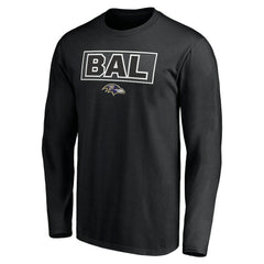 Baltimore Ravens Squad Throwbacks Long Sleeve T-Shirt - Black discount