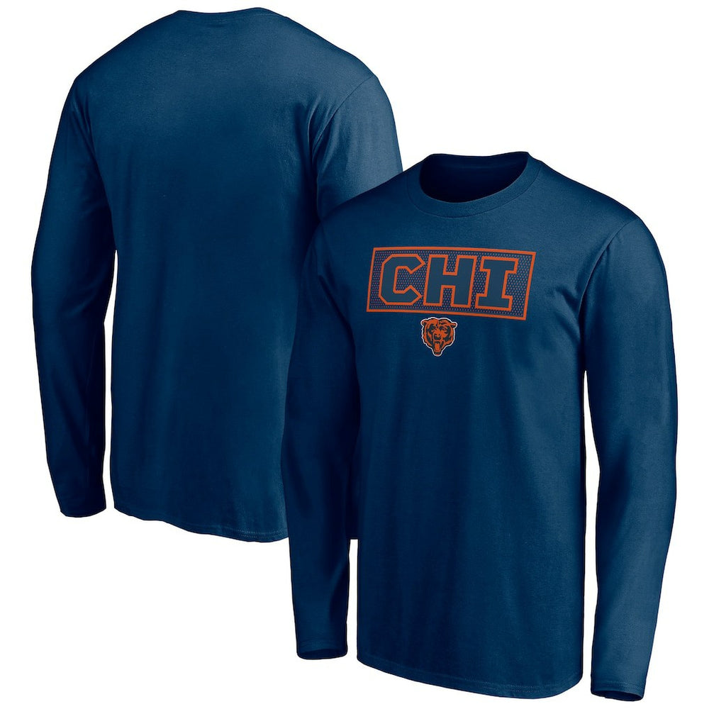Chicago Bears Squad Throwbacks Long Sleeve T-Shirt - Navy for sale