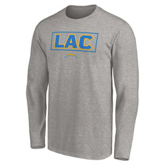 Los Angeles Chargers Squad Throwbacks Long Sleeve T-Shirt - Heather Gray online