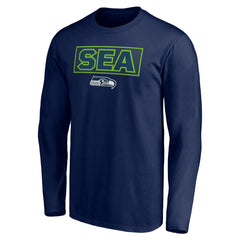 Seattle Seahawks Squad Throwbacks Long Sleeve T-Shirt - College Navy discount