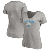 Detroit Lions Women's Depth Chart V-Neck T-Shirt - Gray sale