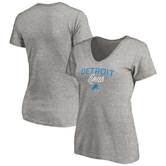 Detroit Lions Women's Depth Chart V-Neck T-Shirt - Gray sale