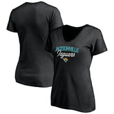 Jacksonville Jaguars Women's Depth Chart V-Neck T-Shirt - Black outlet