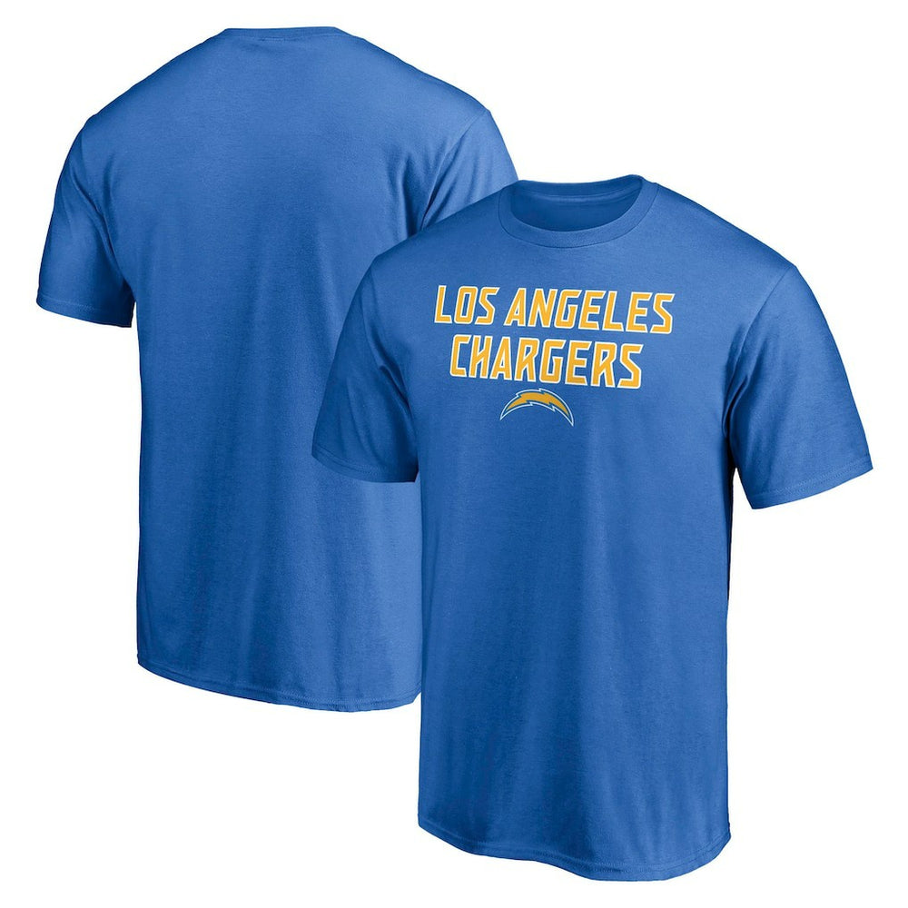 Los Angeles Chargers Game Day Stack T-Shirt - Powder Blue for sale