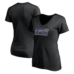 Baltimore Ravens Women's Mascot In Bounds V-Neck T-Shirt - Black discount