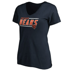 Chicago Bears Women's Mascot In Bounds V-Neck T-Shirt - Navy on sale