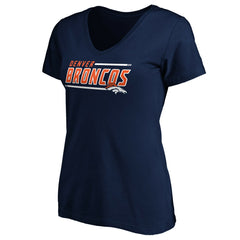 Denver Broncos Women's Mascot In Bounds V-Neck T-Shirt - Navy discount