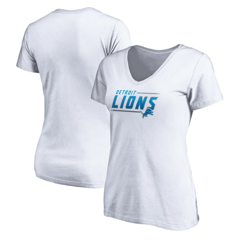 Detroit Lions Women's Mascot In Bounds V-Neck T-Shirt - White cheap