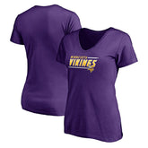 Minnesota Vikings Women's Mascot In Bounds V-Neck T-Shirt - Purple on sale