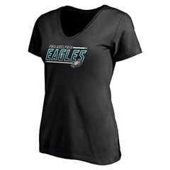 Philadelphia Eagles Women's Mascot In Bounds V-Neck T-Shirt - Black online