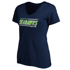 Seattle Seahawks Women's Mascot In Bounds V-Neck T-Shirt - College Navy outlet