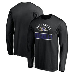 Baltimore Ravens Team Arch Knockout Long Sleeve T-Shirt - Black for sale