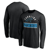 Carolina Panthers Team Arch Knockout Long Sleeve T-Shirt - Black cheap
