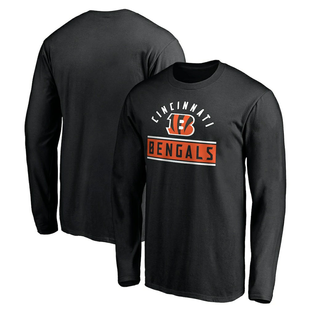 Cincinnati Bengals Team Arch Knockout Long Sleeve T-Shirt - Black sale