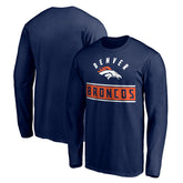 Denver Broncos Team Arch Knockout Long Sleeve T-Shirt - Navy online