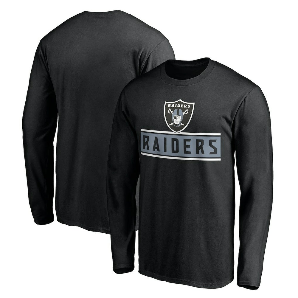 Las Vegas Raiders Team Arch Knockout Long Sleeve T-Shirt - Black sale