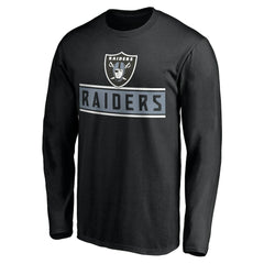 Las Vegas Raiders Team Arch Knockout Long Sleeve T-Shirt - Black sale