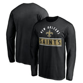 New Orleans Saints Team Arch Knockout Long Sleeve T-Shirt - Black for sale