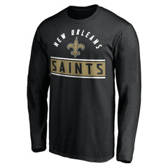 New Orleans Saints Team Arch Knockout Long Sleeve T-Shirt - Black for sale