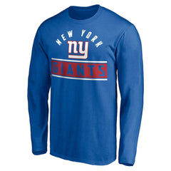 New York Giants Team Arch Knockout Long Sleeve T-Shirt - Royal for sale