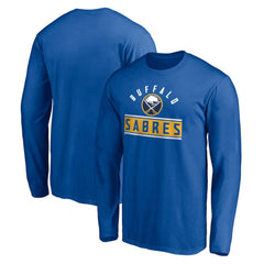 Buffalo Sabres Team Arch Knockout Long Sleeve T-Shirt - Royal T-shirts