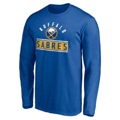 Buffalo Sabres Team Arch Knockout Long Sleeve T-Shirt - Royal T-shirts