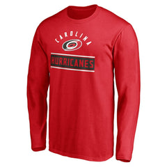 Carolina Hurricanes Team Arch Knockout Long Sleeve T-Shirt - Red T-shirts