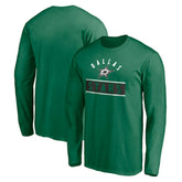 Dallas Stars Team Arch Knockout Long Sleeve T-Shirt - Kelly Green T-shirts