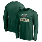 Minnesota Wild Team Arch Knockout Long Sleeve T-Shirt - Green T-shirts