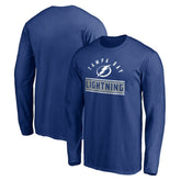 Tampa Bay Lightning Team Arch Knockout Long Sleeve T-Shirt - Blue T-shirts