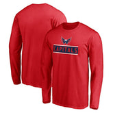 Washington Capitals Team Arch Knockout Long Sleeve T-Shirt - Red T-shirts