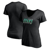Dallas Stars Women's Mascot In Bounds V-Neck T-Shirt - Black T-shirts