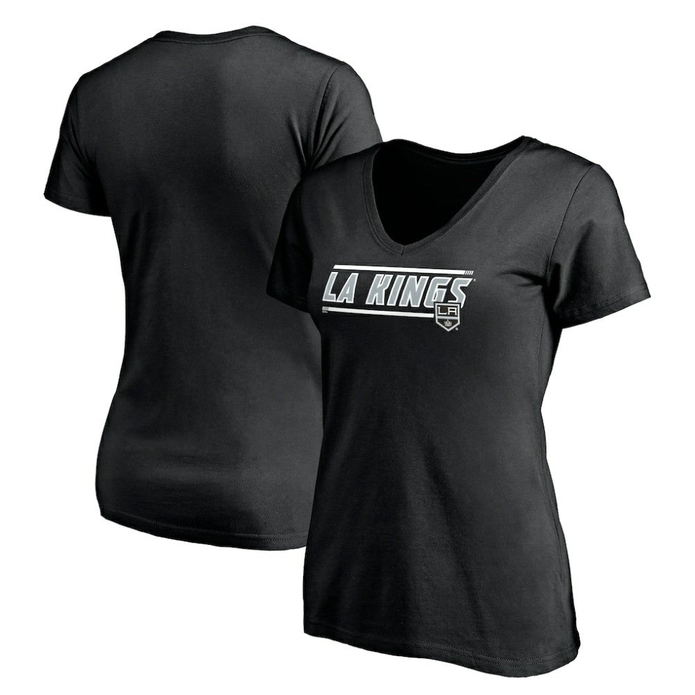 Los Angeles Kings Women's Mascot In Bounds V-Neck T-Shirt - Black T-shirts