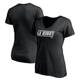 Los Angeles Kings Women's Mascot In Bounds V-Neck T-Shirt - Black T-shirts