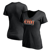 Philadelphia Flyers Women's Mascot In Bounds V-Neck T-Shirt - Black T-shirts