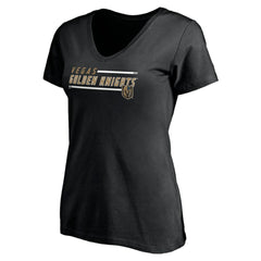 Vegas Golden Knights Women's Mascot In Bounds V-Neck T-Shirt - Black T-shirts