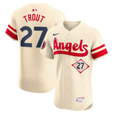 Mike Trout Los Angeles Angels City Connect Elite Player Jersey Cream
