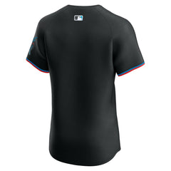 Miami Marlins Alternate Vapor Premier Elite Patch Jersey Black