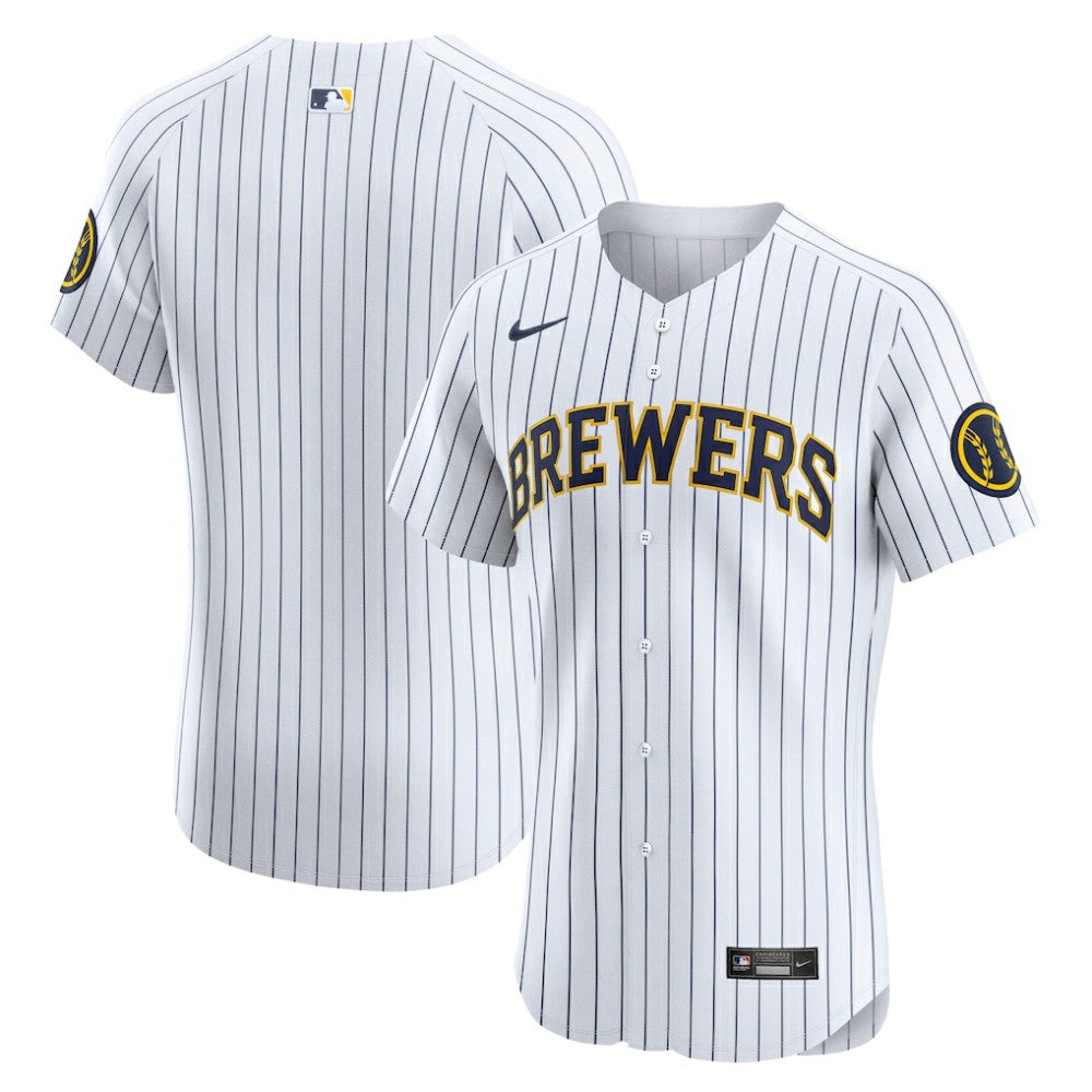 Milwaukee Brewers Alternate Vapor Premier Elite Patch Jersey White