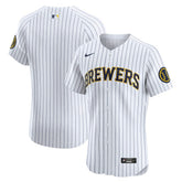 Milwaukee Brewers Alternate Vapor Premier Elite Patch Jersey White