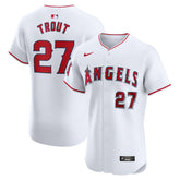 Mike Trout Los Angeles Angels Home Elite Player Jersey White