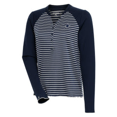 Dallas Cowboys Antigua Women's Maverick Waffle Henley Long Sleeve T-Shirt - Navy on sale