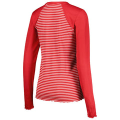 Kansas City Chiefs Antigua Women's Maverick Waffle Henley Long Sleeve T-Shirt - Red for sale