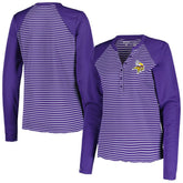 Minnesota Vikings Antigua Women's Maverick Waffle Henley Long Sleeve T-Shirt - Purple discount