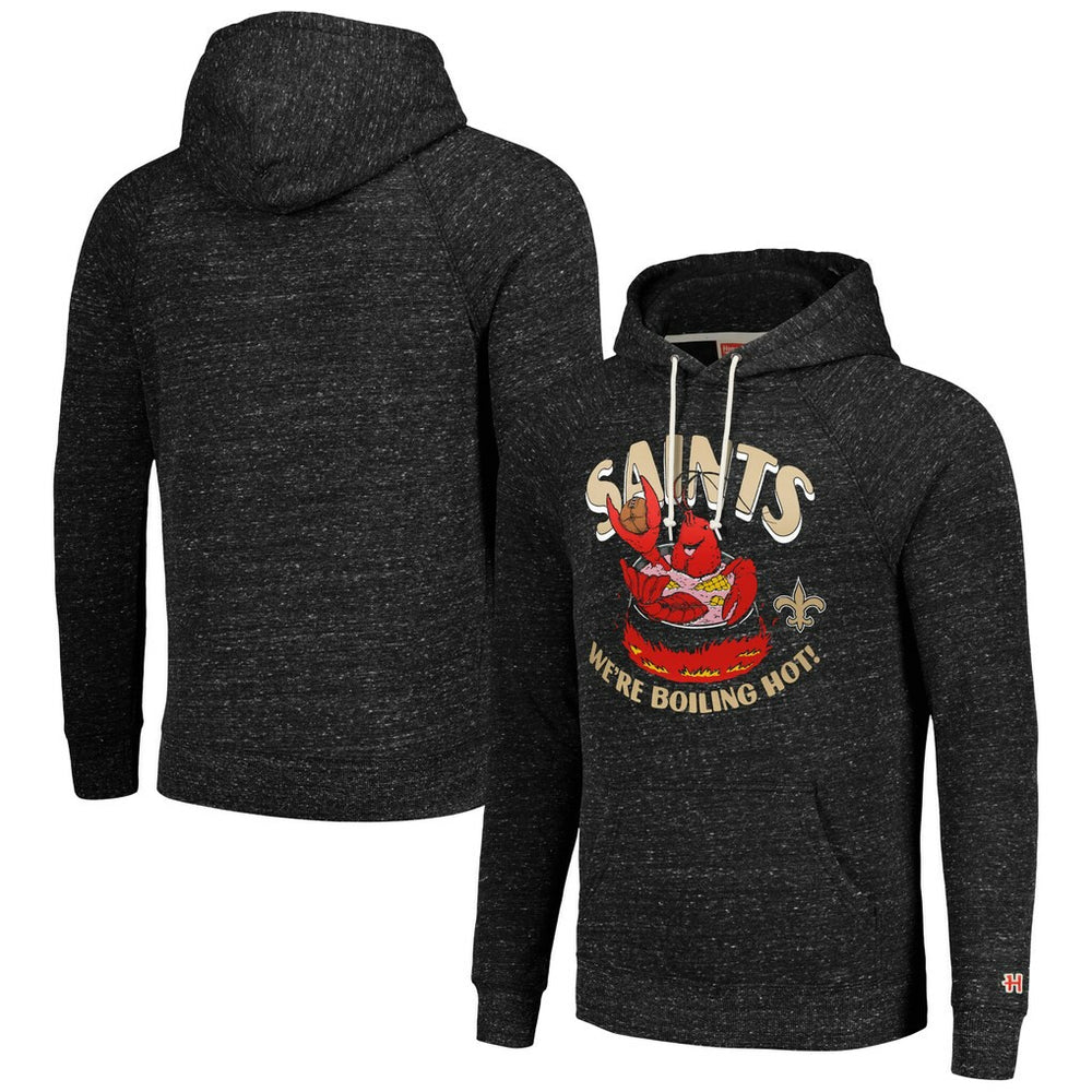 New Orleans Saints Homage Unisex NFL x Guy Fieri’s Flavortown Tri-Blend Pullover Hoodie - Charcoal for sale