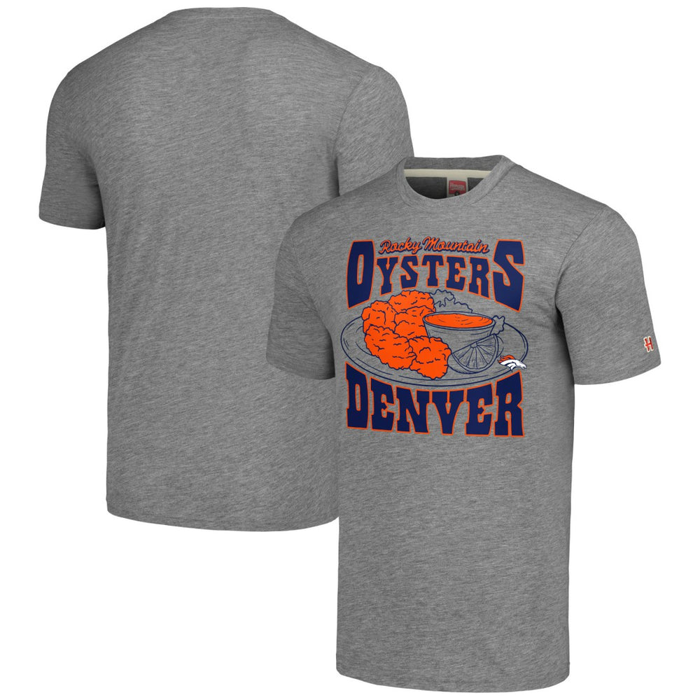 Denver Broncos Homage Unisex NFL x Guy Fieri’s Flavortown Tri-Blend T-Shirt - Gray outlet