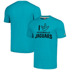 Jacksonville Jaguars Homage Unisex The NFL ASL Collection by Love Sign Tri-Blend T-Shirt - Teal on sale