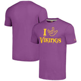 Minnesota Vikings Homage Unisex The NFL ASL Collection by Love Sign Tri-Blend T-Shirt - Purple discount